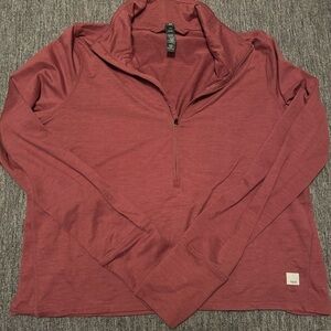Vuori Burgundy Quarter-Zip Pullover